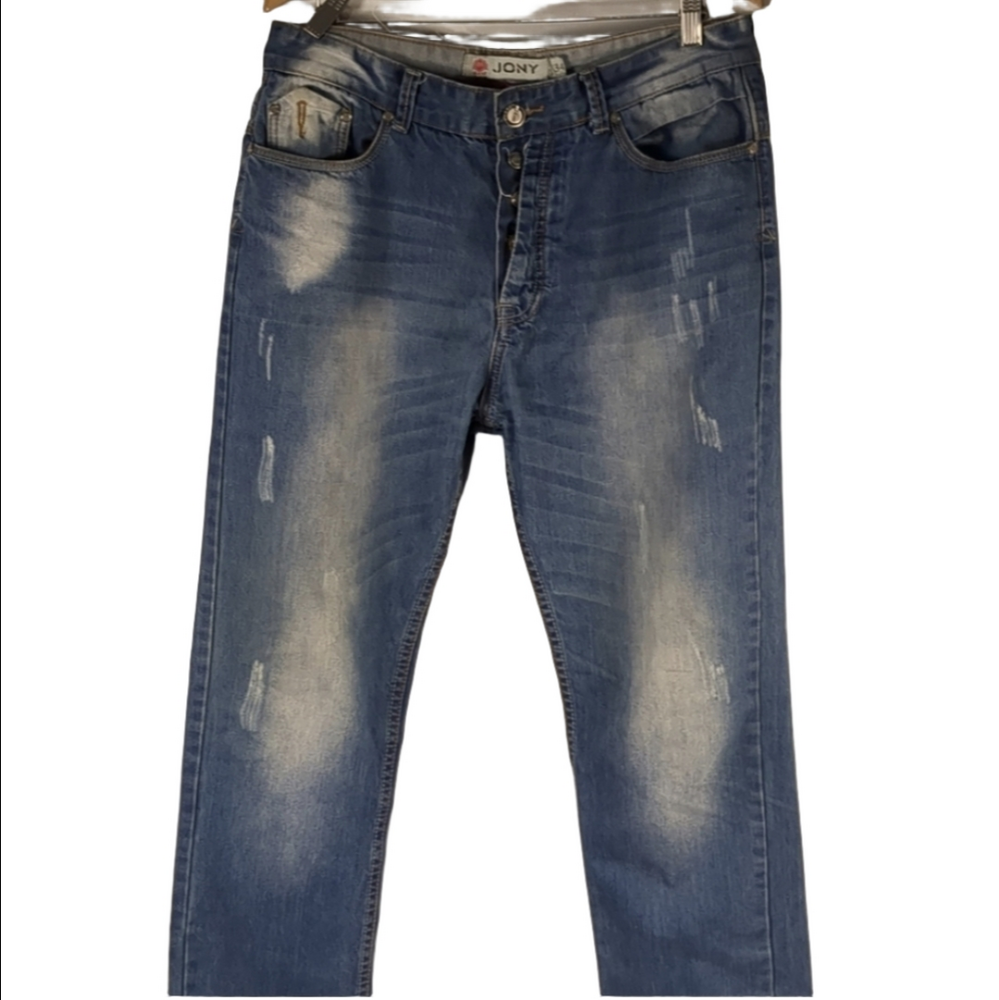Jony Distress Button Jeans Size 34